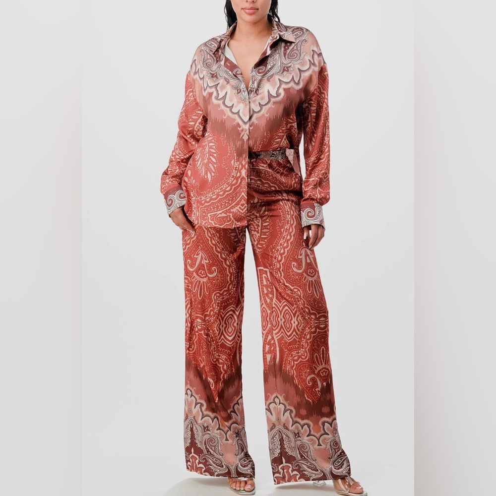 🌪️ Western Winds 🌪️ Oversized Shirt & Pant Set (L)